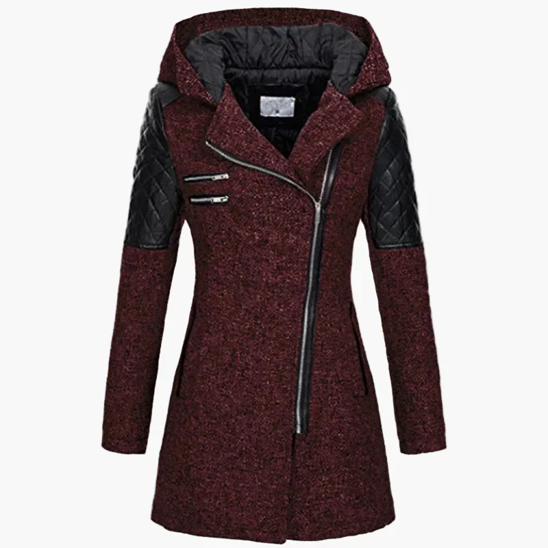 Manteau long femme à capuche style urbain élégant pour hiver et automne - Image 10