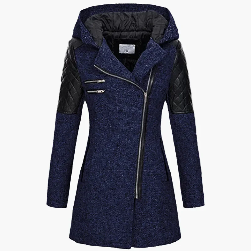 Manteau long femme à capuche style urbain élégant pour hiver et automne - Image 4