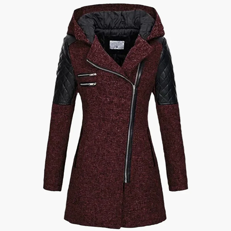 Manteau long femme à capuche style urbain élégant pour hiver et automne - Image 5
