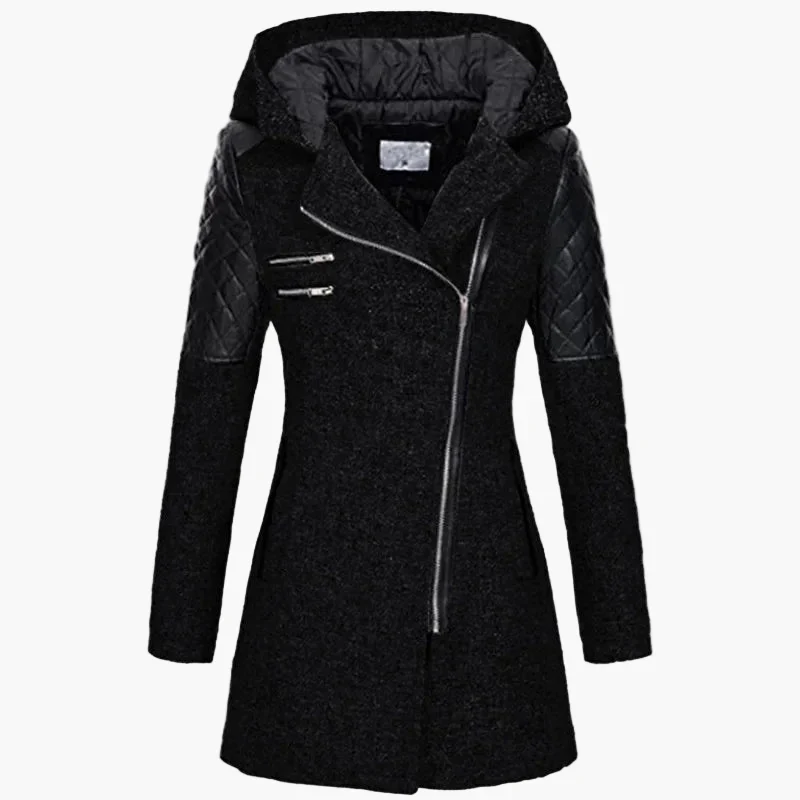 Manteau long femme à capuche style urbain élégant pour hiver et automne - Image 6
