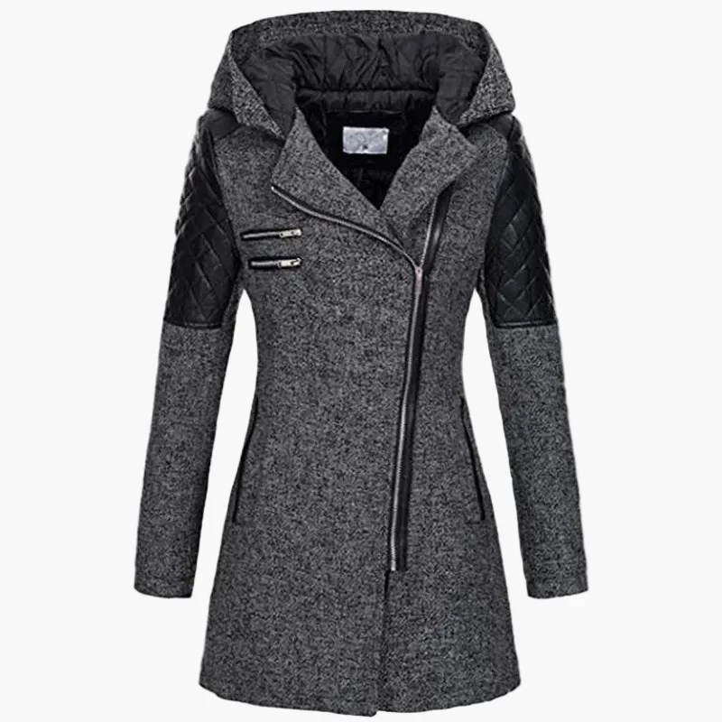 Manteau long femme à capuche style urbain élégant pour hiver et automne - Image 8