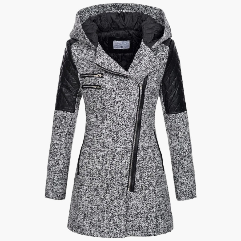 Manteau long femme à capuche style urbain élégant pour hiver et automne - Image 9