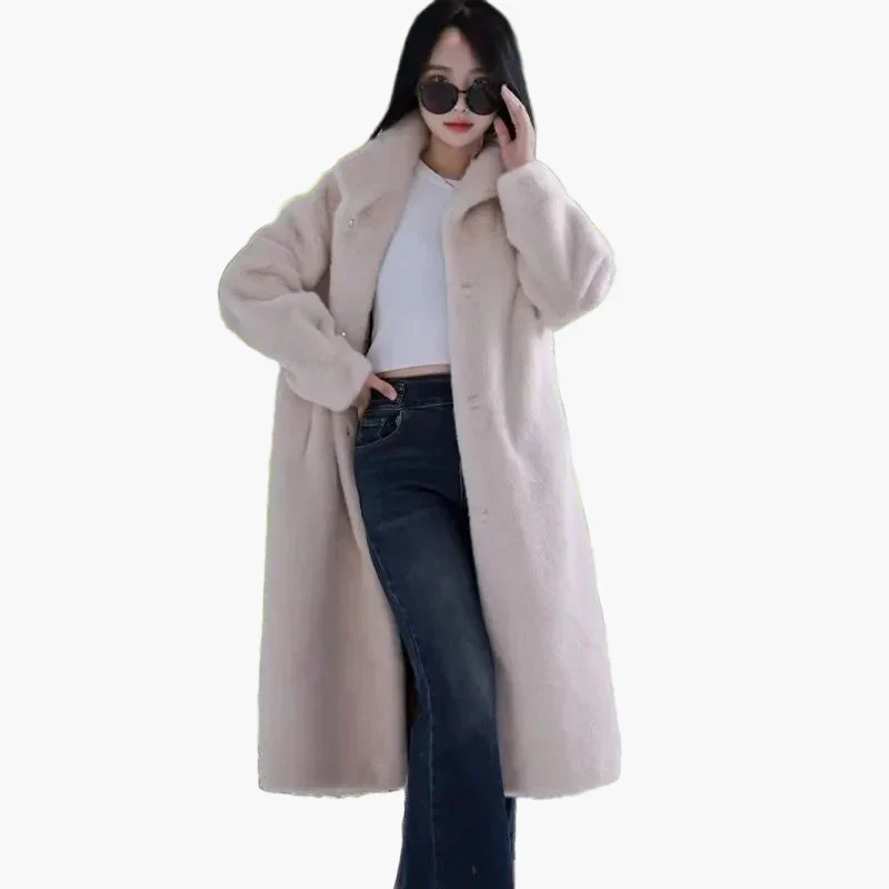 Manteau long femme style cocoon élégant pour hiver, coupe ample, idéal pour un look décontracté chic - Image 5