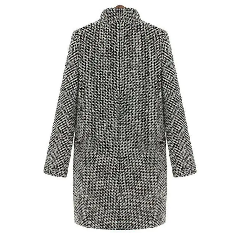 Manteau long femme style élégant décontracté pour l'hiver et l'automne - Image 4
