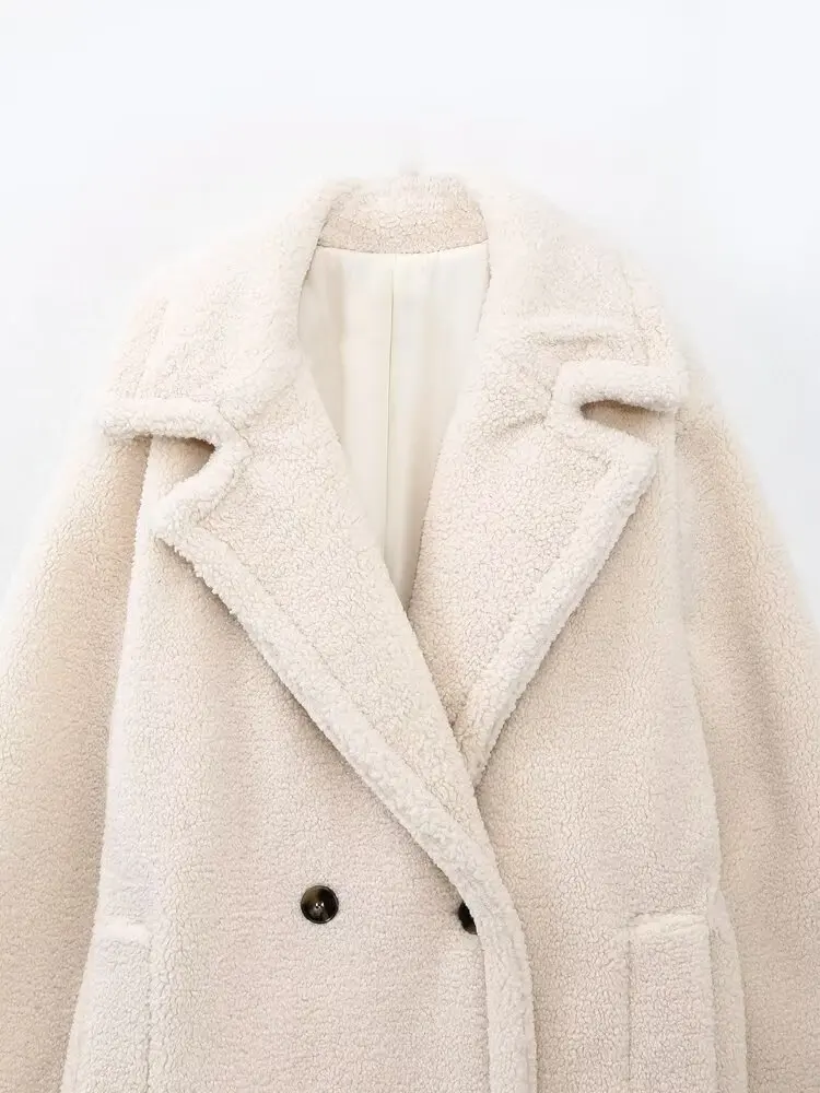 Manteau long femme style oversize élégant pour l'hiver - Image 3