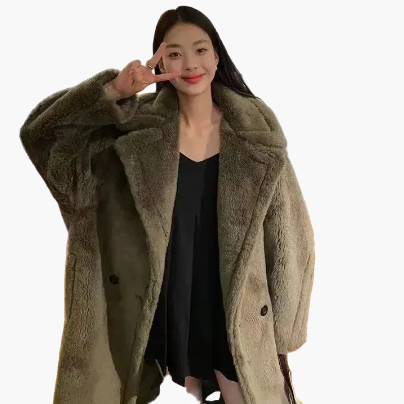 Manteau long femme style urbain élégant – Coupe oversize tendance pour l’hiver - Image 12