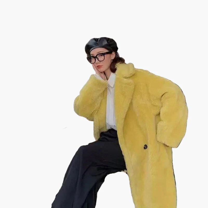 Manteau long femme style urbain élégant – Coupe oversize tendance pour l’hiver - Image 14