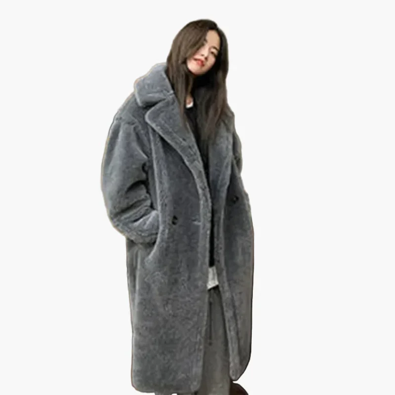 Manteau long femme style urbain élégant – Coupe oversize tendance pour l’hiver - Image 2