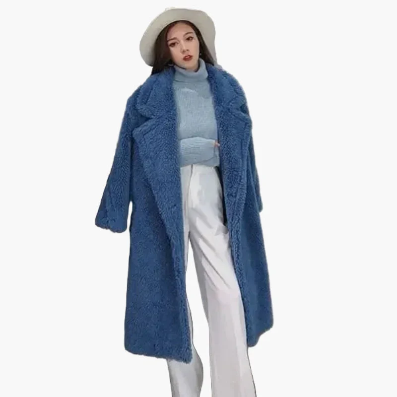 Manteau long femme style urbain élégant – Coupe oversize tendance pour l’hiver - Image 3