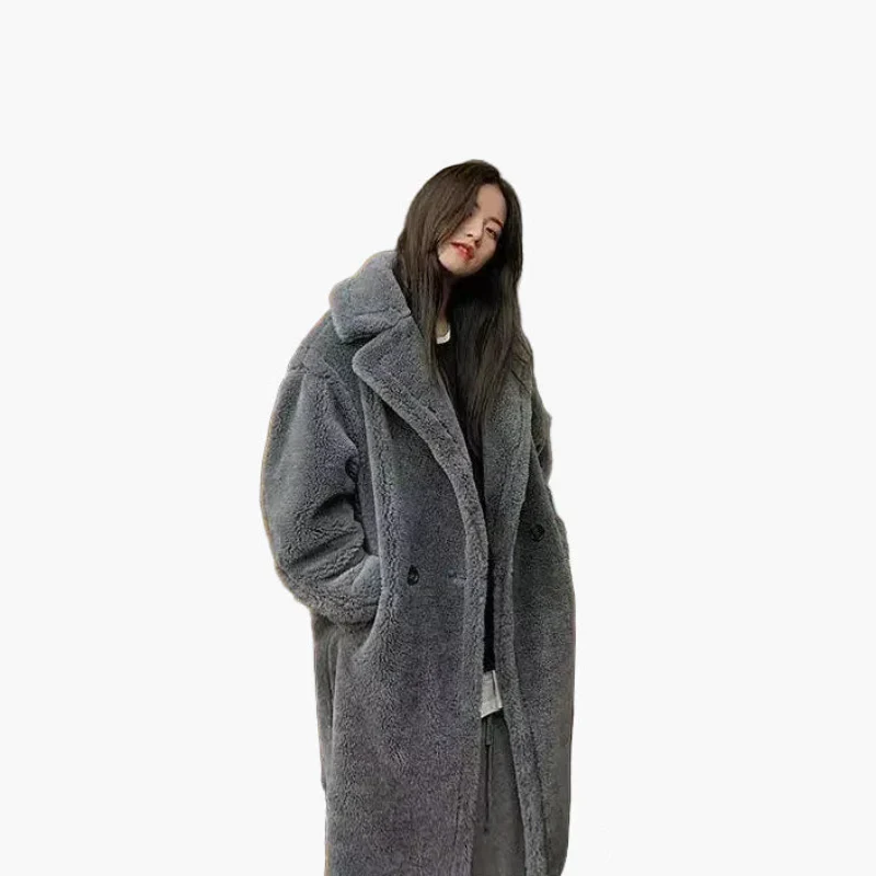 Manteau long femme style urbain élégant – Coupe oversize tendance pour l’hiver - Image 6