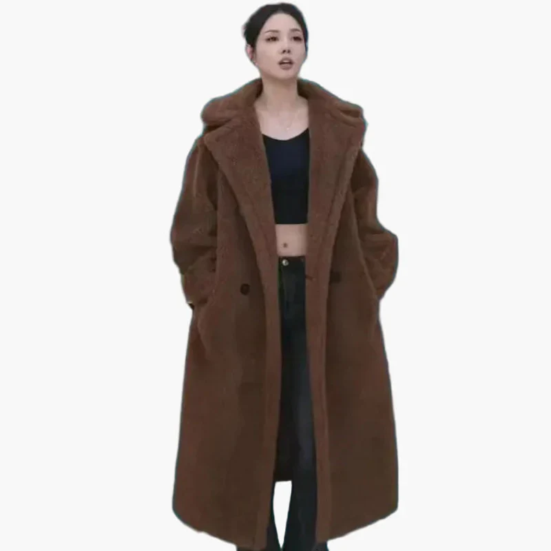 Manteau long femme style urbain élégant – Coupe oversize tendance pour l’hiver - Image 9