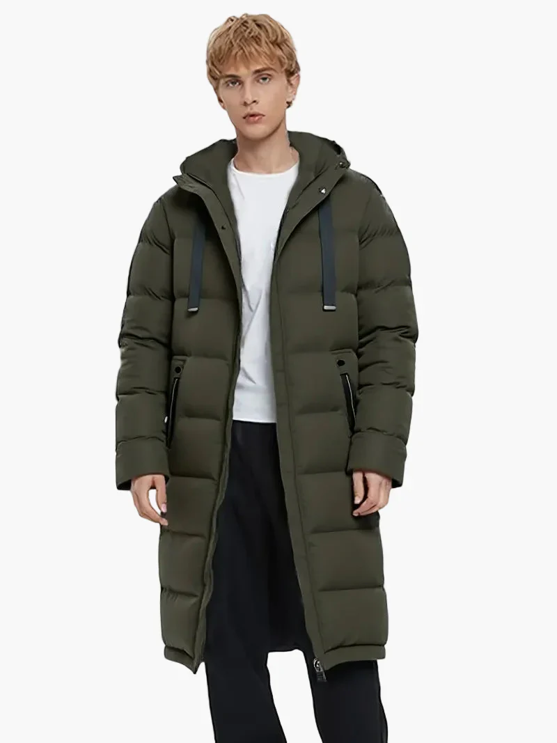 Manteau long d'hiver homme style parka urbaine polyvalente pour usage quotidien et activités extérieures - Image 2
