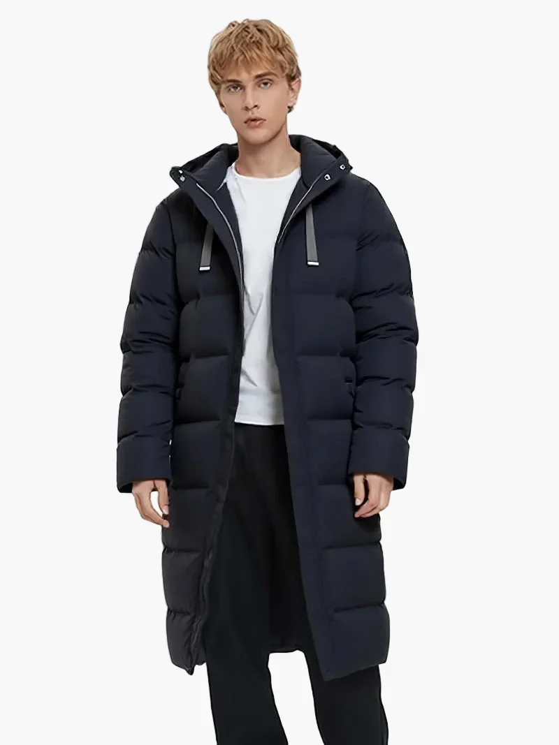 Manteau long d'hiver homme style parka urbaine polyvalente pour usage quotidien et activités extérieures - Image 3