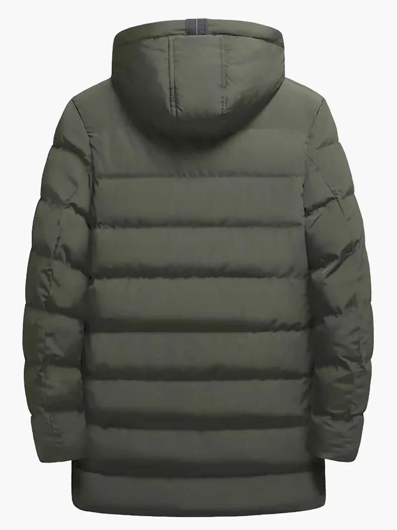 Manteau long d'hiver homme style parka urbaine polyvalente pour usage quotidien et activités extérieures - Image 4