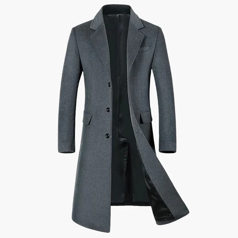 Manteau long homme style élégant pour affaires et occasions formelles - Image 2