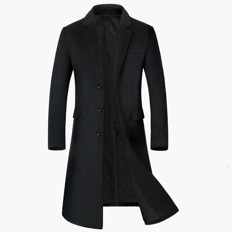 Manteau long homme style élégant pour affaires et occasions formelles - Image 3