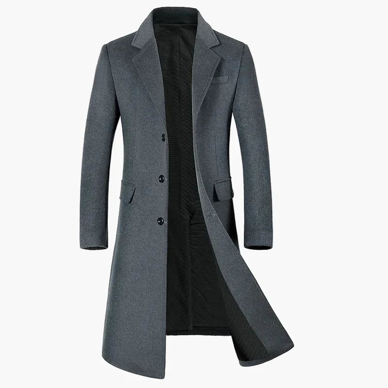 Manteau long homme style élégant pour affaires et occasions formelles - Image 4
