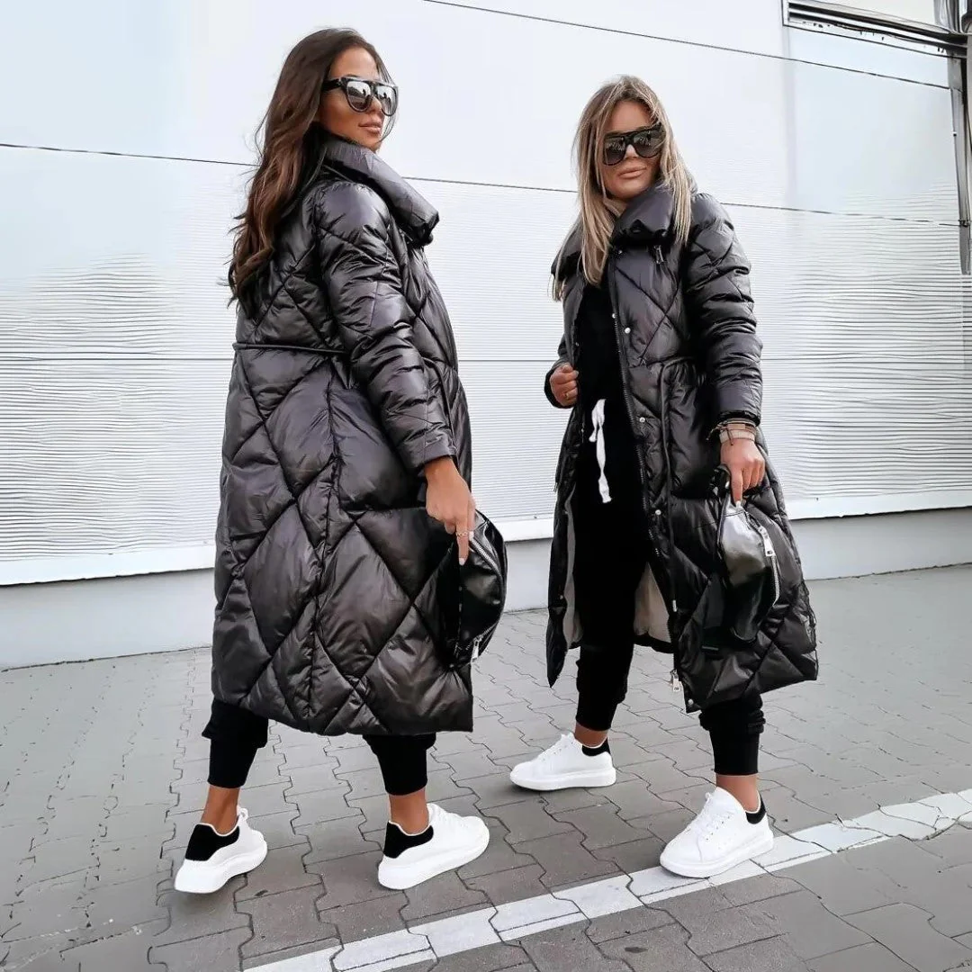 Manteau Long Matelassé Élégant Femme – Parka Hiver Tendance et Confort - Image 3