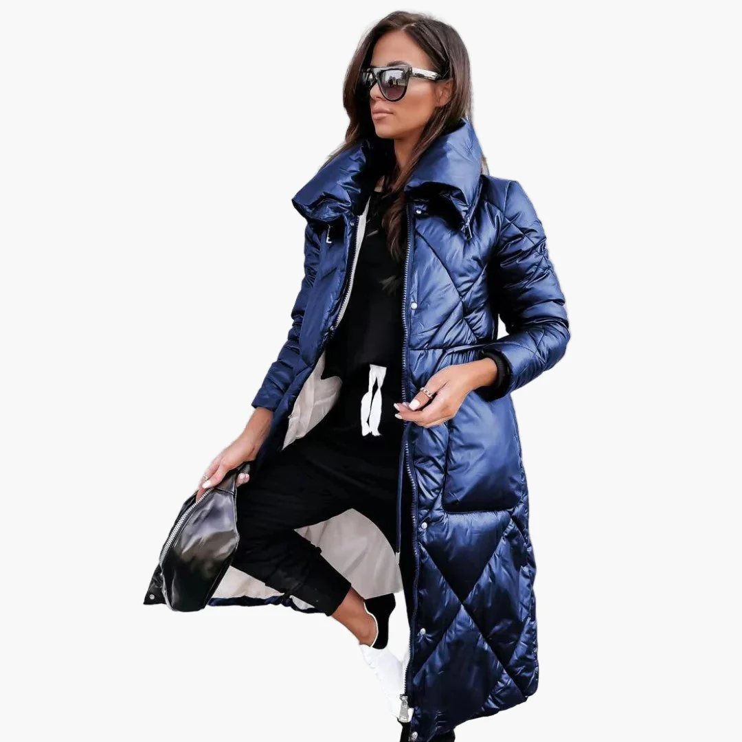 Manteau Long Matelassé Élégant Femme – Parka Hiver Tendance et Confort - Image 5