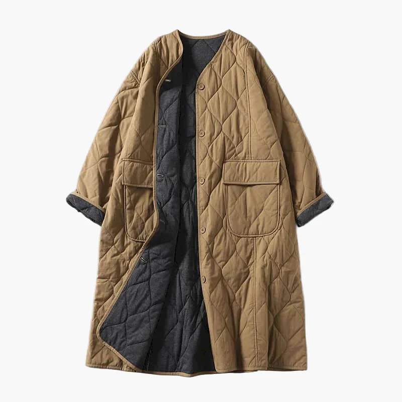 Manteau matelassé ample style japonais pour femme – Élégance décontractée automne-hiver - Image 3