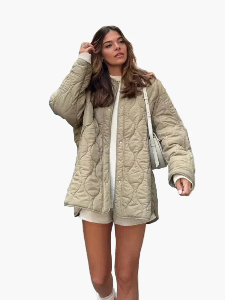 Manteau matelassé oversize pour femme style décontracté urbain - Image 2