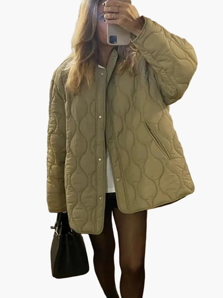 Manteau matelassé oversize pour femme style décontracté urbain - Image 5