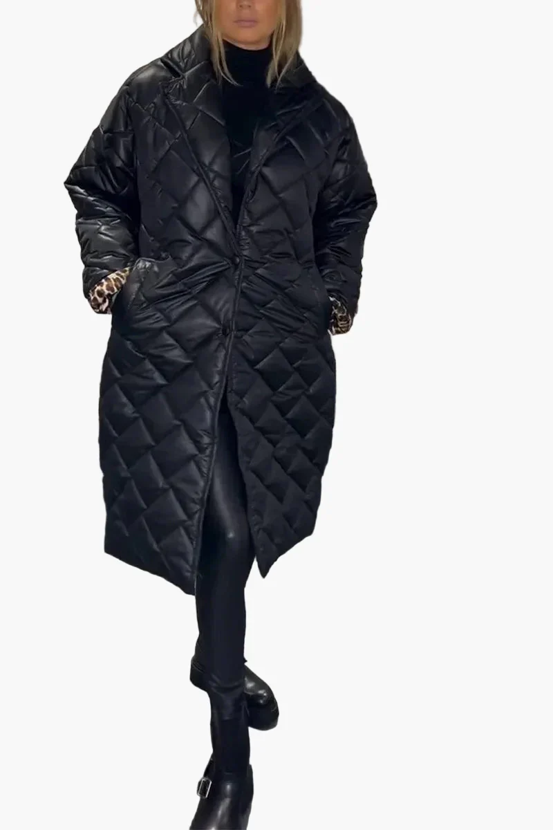 Manteau matelassé réversible femme style urbain élégant et tendance - Image 2