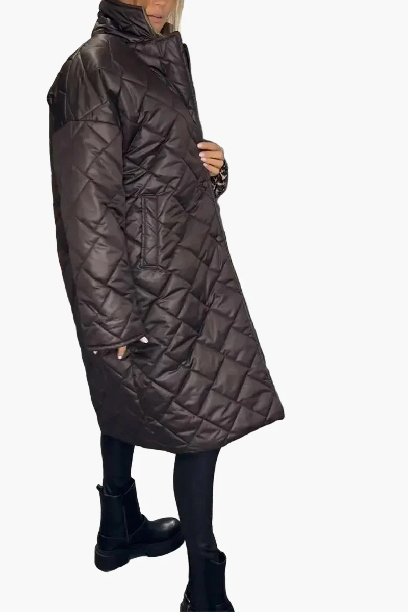 Manteau matelassé réversible femme style urbain élégant et tendance - Image 4