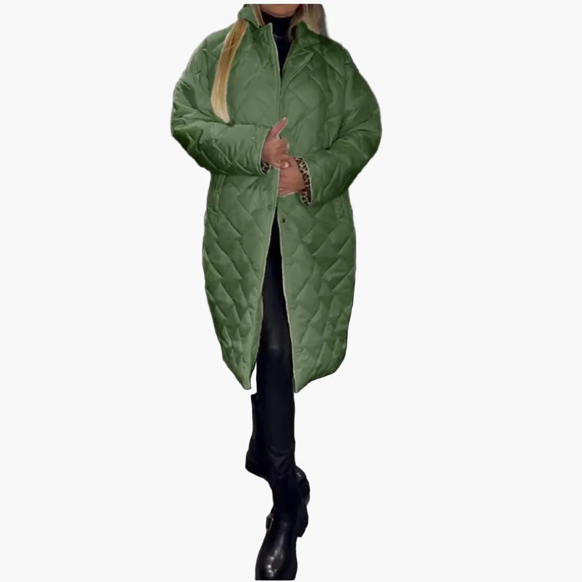 Manteau matelassé réversible femme style urbain élégant et tendance - Image 9