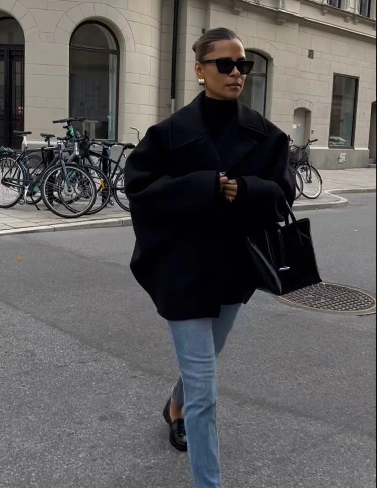 Manteau oversize femme style urbain chic – Idéal pour sorties élégantes et quotidiennes - Image 10