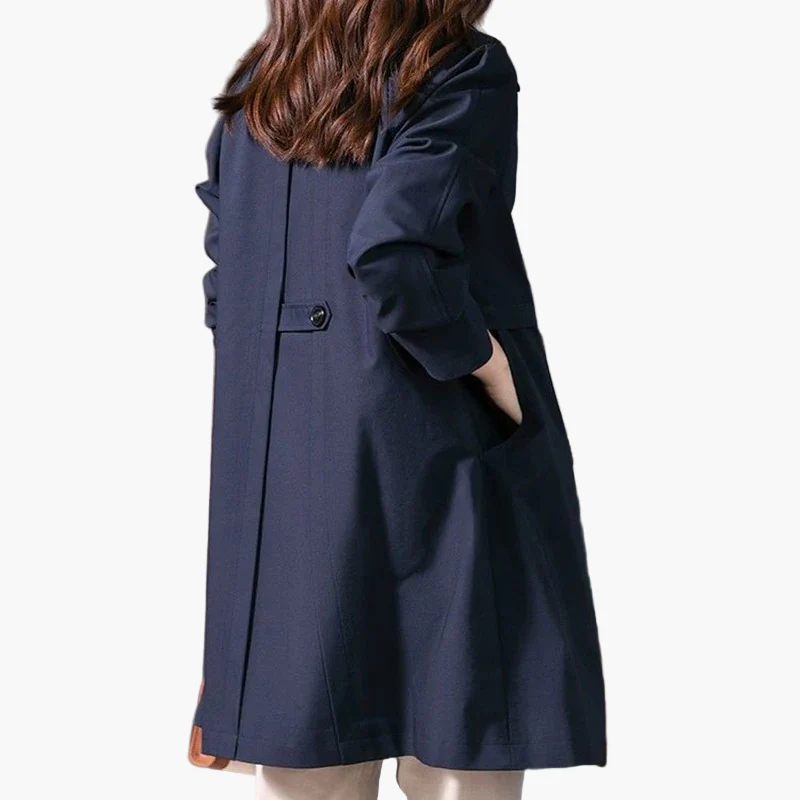Manteau trench court femme élégant style classique pour bureau et sorties décontractées - Image 2