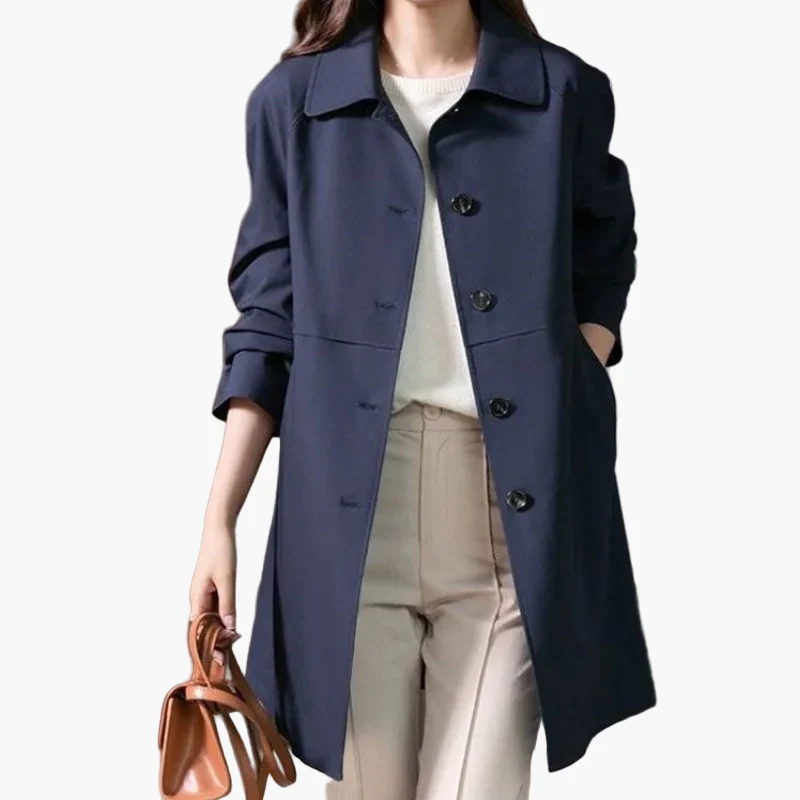 Manteau trench court femme élégant style classique pour bureau et sorties décontractées - Image 3