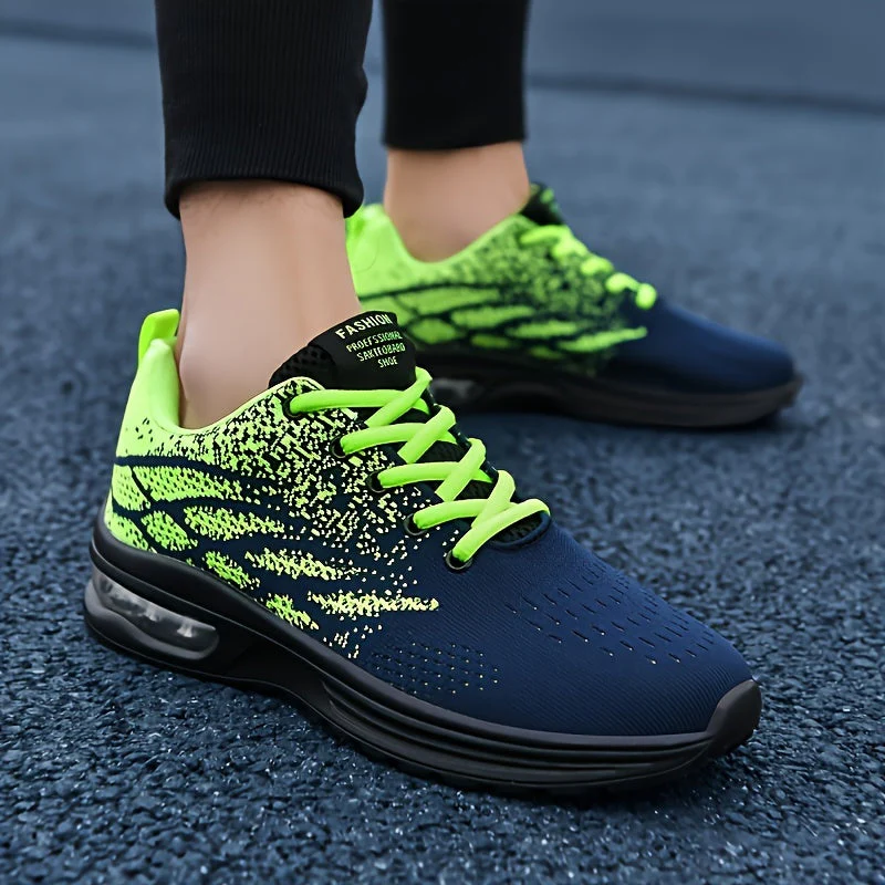 Men's Fashion Casual Lace-up Breathable Knit Sneakers - Image 3
