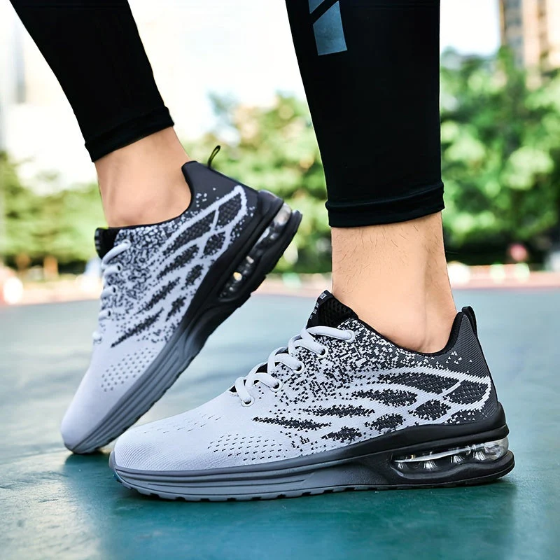 Men's Fashion Casual Lace-up Breathable Knit Sneakers - Image 4