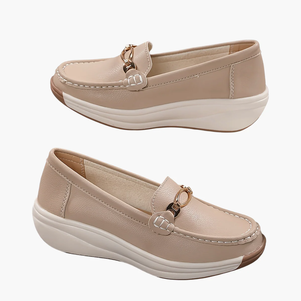 Mocassins compensés élégants pour femme style décontracté chic - Image 10