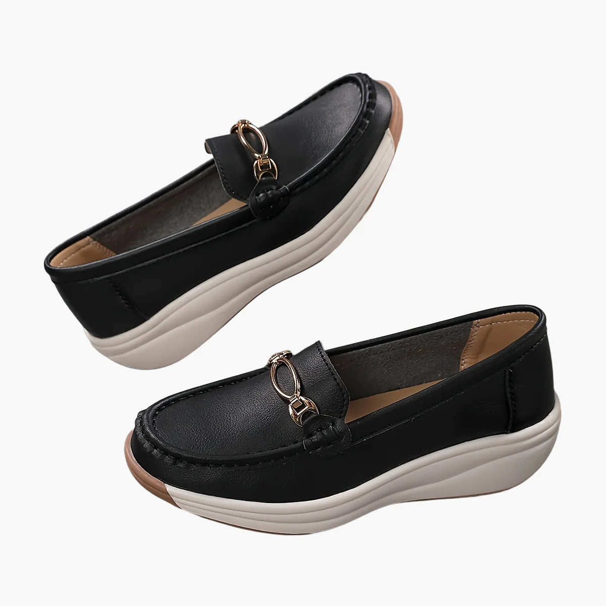 Mocassins compensés élégants pour femme style décontracté chic - Image 12