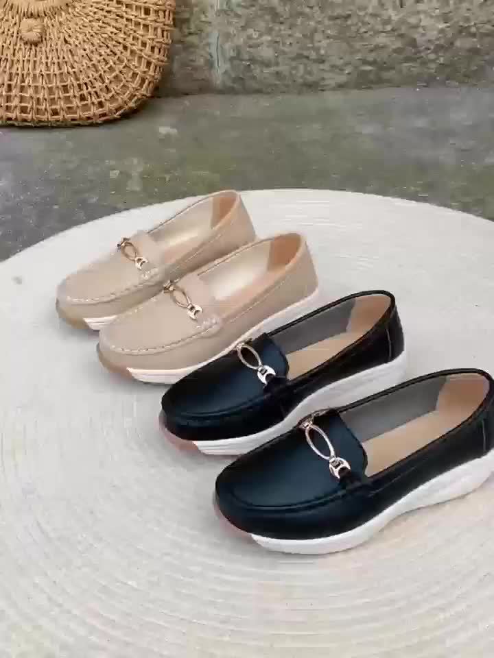 Mocassins compensés élégants pour femme style décontracté chic - Image 5
