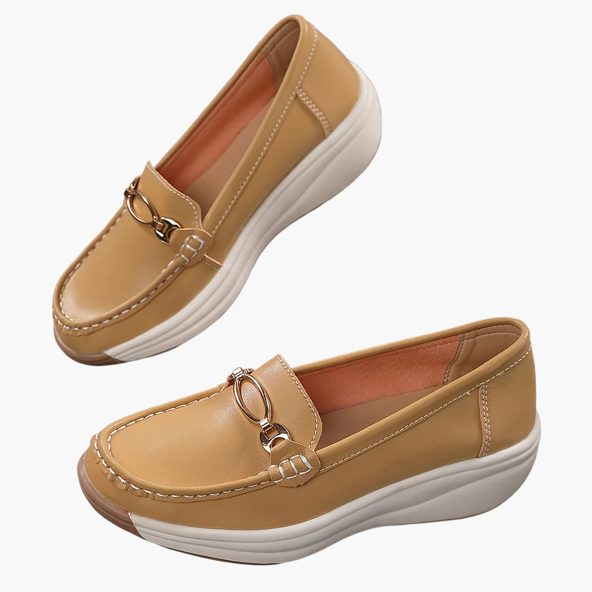 Mocassins compensés élégants pour femme style décontracté chic - Image 6