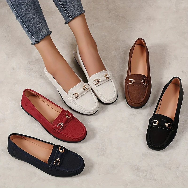 Mocassins décontractés pour femme style slip-on avec boucle élégante - Image 2