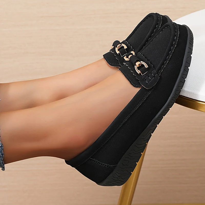 Mocassins décontractés pour femme style slip-on avec boucle élégante - Image 4