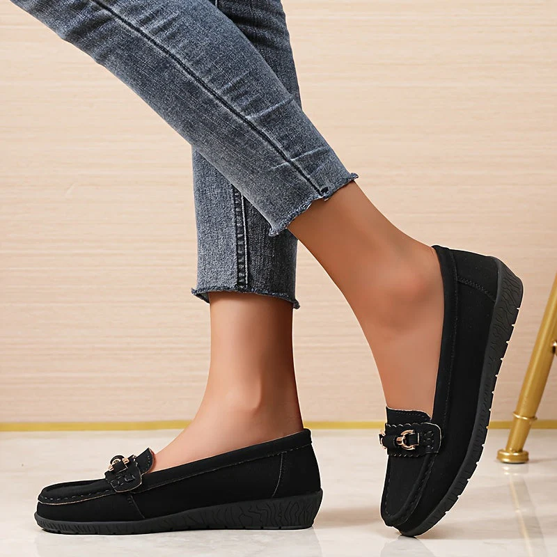 Mocassins décontractés pour femme style slip-on avec boucle élégante - Image 5
