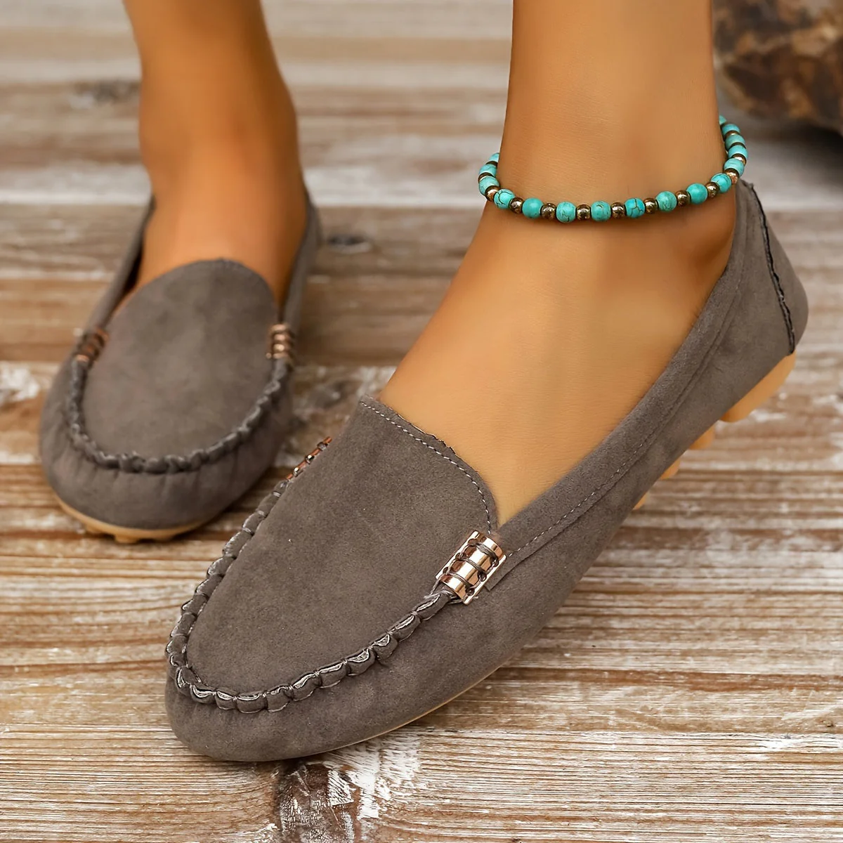 Mocassins Décontractés Femme Style Loafer Chic Quotidien - Image 12