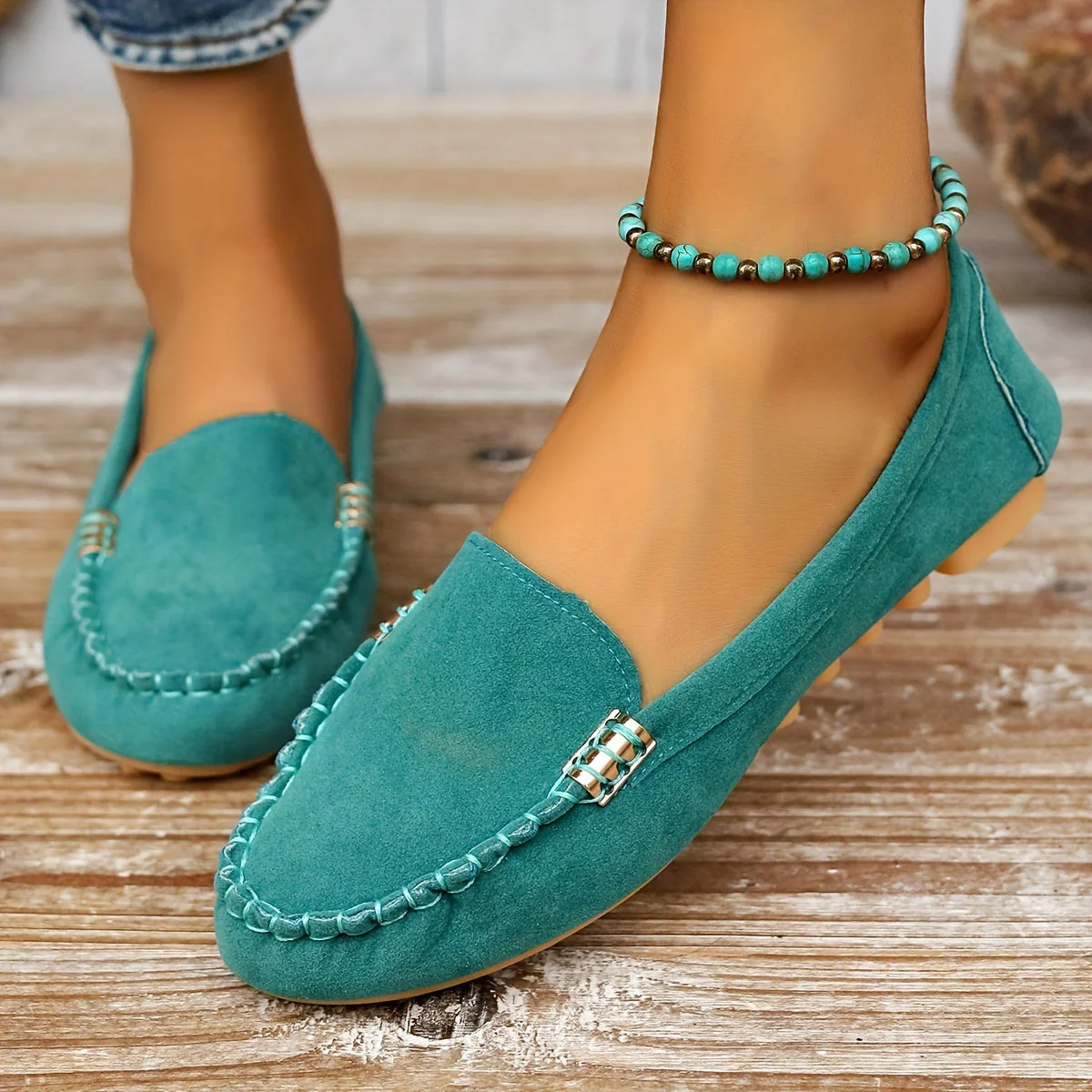 Mocassins Décontractés Femme Style Loafer Chic Quotidien - Image 9