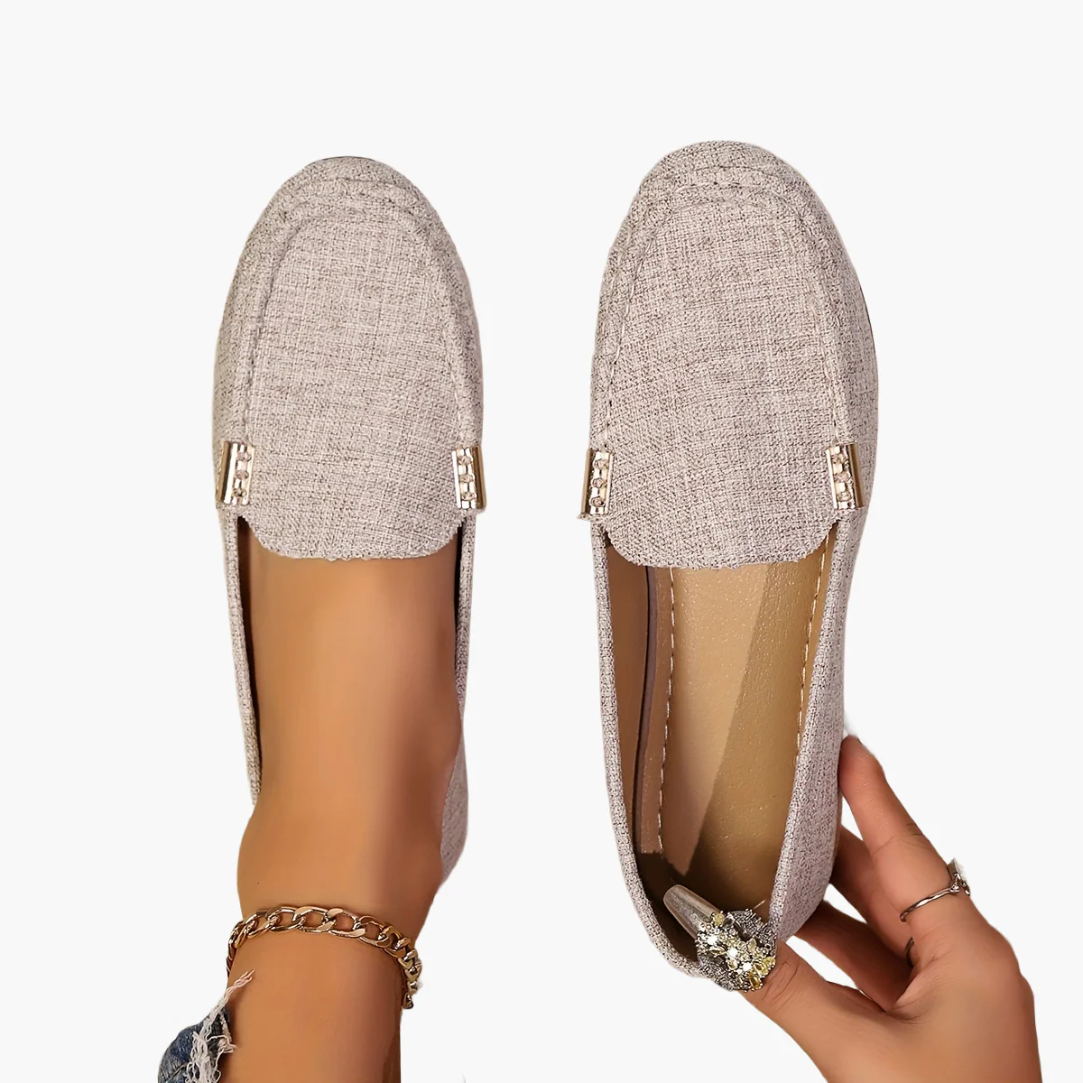 Mocassins Décontractés pour Femme Style Penny-Loafer Urbain Élégant - Image 11