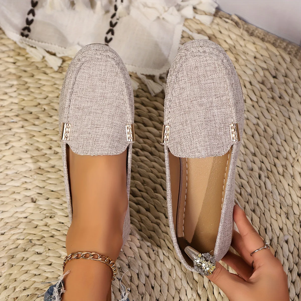 Mocassins Décontractés pour Femme Style Penny-Loafer Urbain Élégant - Image 4