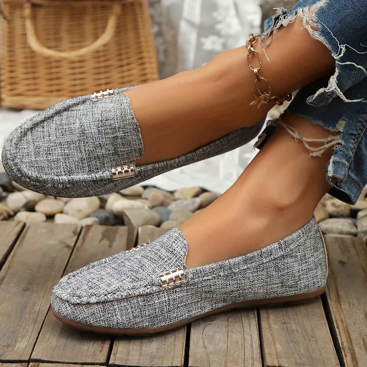 Mocassins Décontractés pour Femme Style Penny-Loafer Urbain Élégant - Image 5