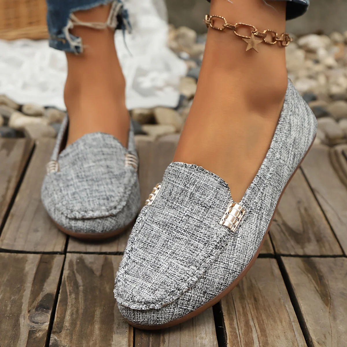 Mocassins Décontractés pour Femme Style Penny-Loafer Urbain Élégant - Image 6
