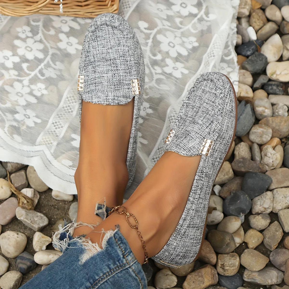 Mocassins Décontractés pour Femme Style Penny-Loafer Urbain Élégant - Image 9
