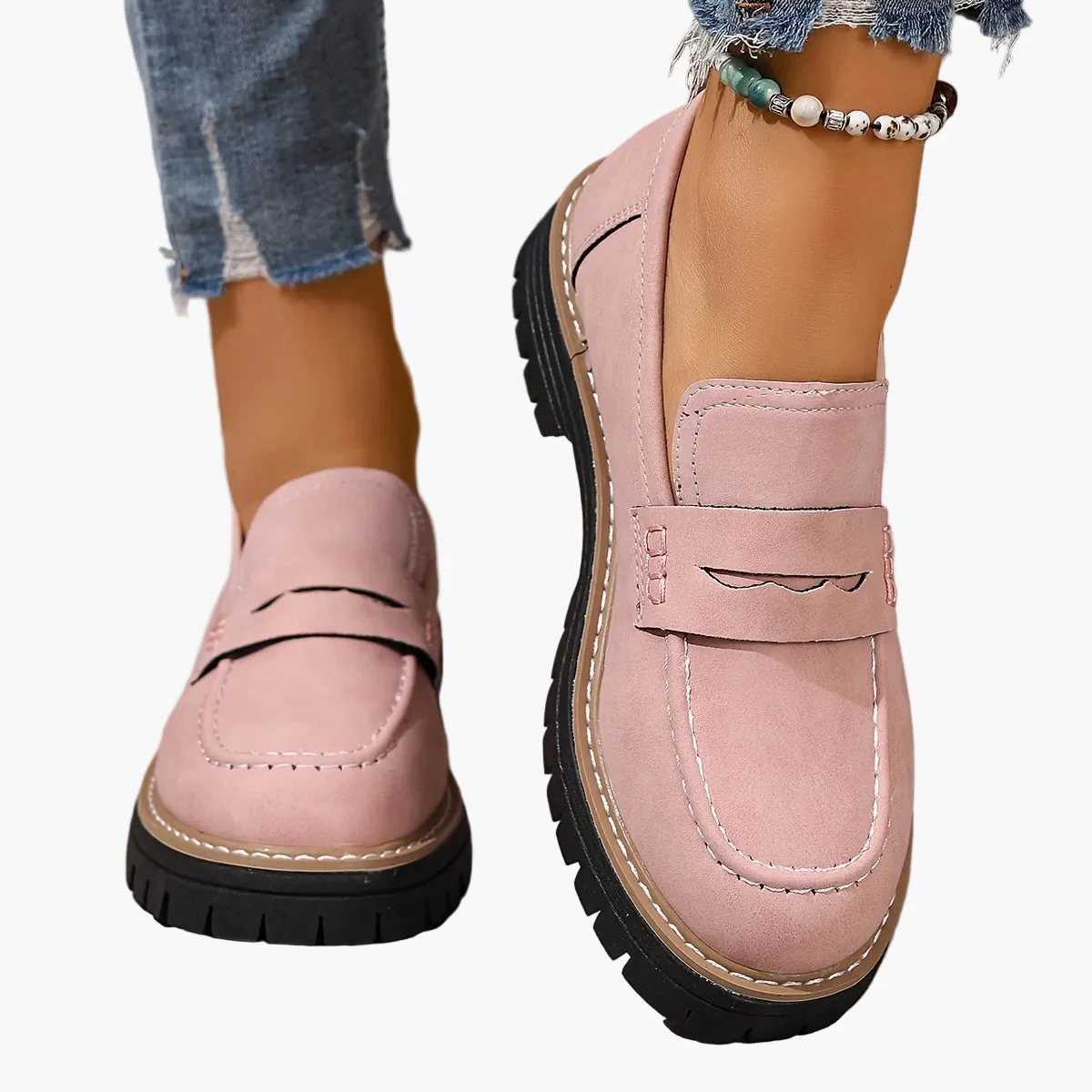 Mocassins décontractés pour femme style penny loafers semelle épaisse - Image 7