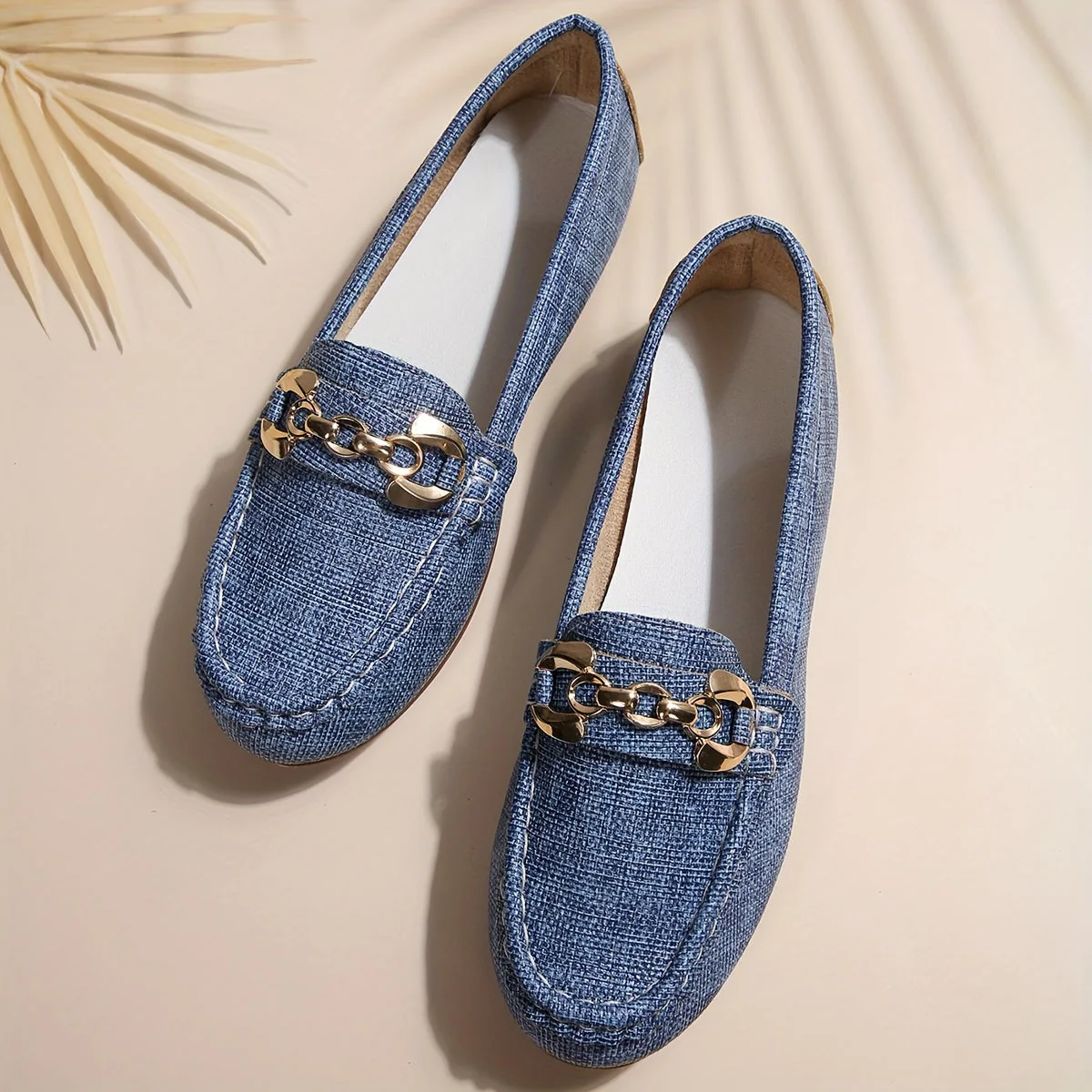 Mocassins Femme Élégants Style Décontracté avec Chaîne Décorative – Idéal Quotidien et Ville - Image 10